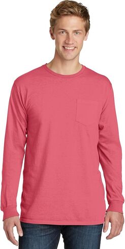 PORT AND COMPANY Pigment Dyed Long Sleeve Pocket Tee (PC099LSP) in Kuwait