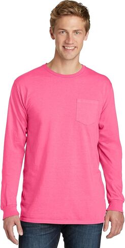 PORT AND COMPANY Pigment Dyed Long Sleeve Pocket Tee (PC099LSP) in Kuwait