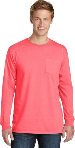PORT AND COMPANY Pigment Dyed Long Sleeve Pocket Tee (PC099LSP) in Kuwait