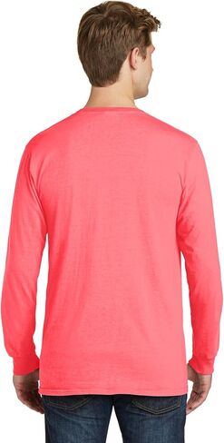 PORT AND COMPANY Pigment Dyed Long Sleeve Pocket Tee (PC099LSP) in Kuwait