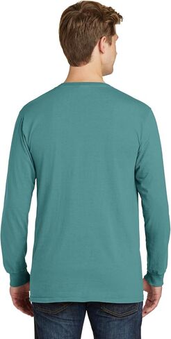 PORT AND COMPANY Pigment Dyed Long Sleeve Pocket Tee (PC099LSP) in Kuwait