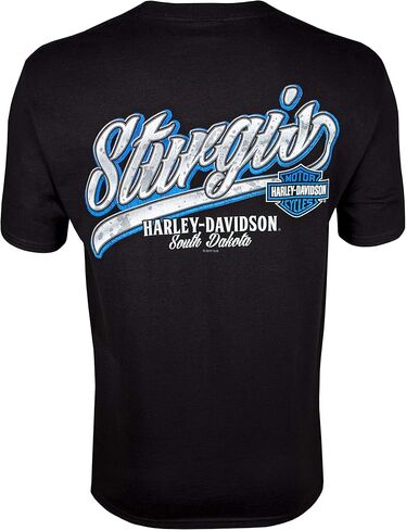 Harley-Davidson Sturgis Men's Black Black Flag Print There Shirt Sleeve (2XL) in Saudi Arabia