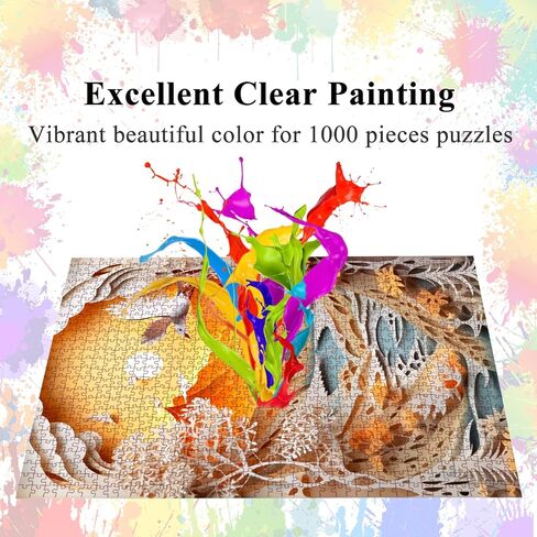 HUADADA Jigsaw Puzzles for Adults 1000 Pieces, Clown Letter on Back Interlock Perfectly No Dust, Circus Home Decor Birthday Party Toys for Men Women Elders Seniors (27.5"x19.6"), 1:1 Poster in Saudi Arabia
