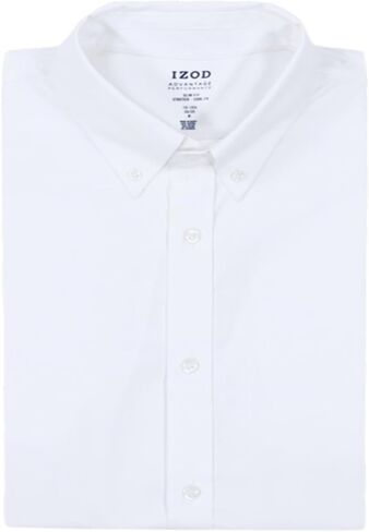 IZOD Mens Slim Fit Dress Shirt Long Sleeve Wrinkle Free Stretch Button Down Collar in Saudi Arabia
