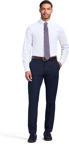 IZOD Mens Slim Fit Dress Shirt Long Sleeve Wrinkle Free Stretch Button Down Collar in Saudi Arabia