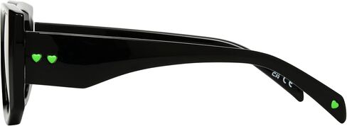 Betsey Johnson Women's Fashion Forward Square Sunglasses, Black, 55 mm in Saudi Arabia