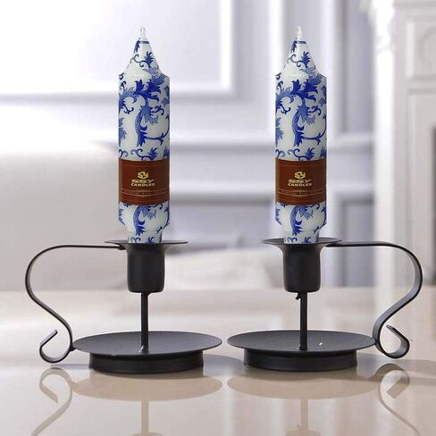 NJAO HOO Ivory Short Taper Candle 5 Inch Candlesticks Unscented Dripless Tapered Candle Set for Home Decor Wedding Party Dinner Candles, 4 Pack in Saudi Arabia