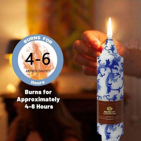 NJAO HOO Ivory Short Taper Candle 5 Inch Candlesticks Unscented Dripless Tapered Candle Set for Home Decor Wedding Party Dinner Candles, 4 Pack in Saudi Arabia