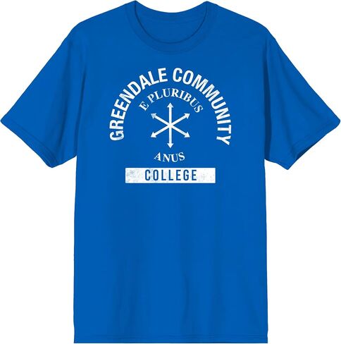 Community Greendale Community College Adult Blue Crew Neck Short Sleeve T-Shirt in Saudi Arabia