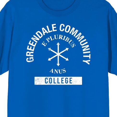 Community Greendale Community College Adult Blue Crew Neck Short Sleeve T-Shirt in Saudi Arabia
