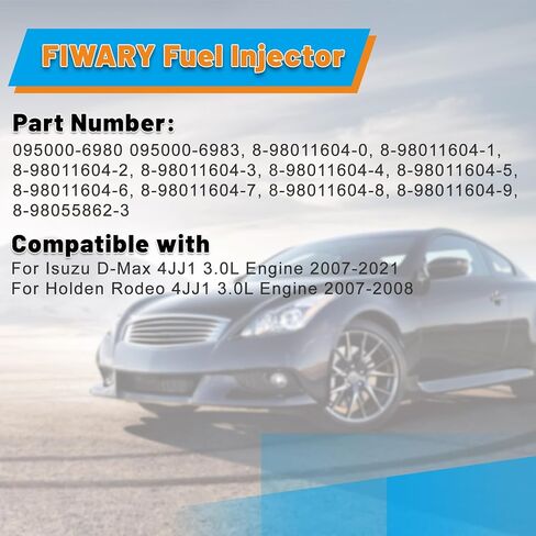 حقن الوقود 4pcs يناسب Denso Isuzu Holden 3.0L 4JJ1 استبدال OE 095000-6980 8-98011604-1 8980116043 in Saudi Arabia