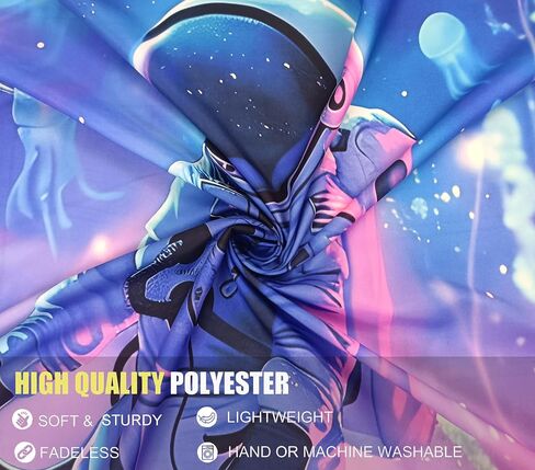 Onivein Blacklight Astronaut Jellyfish Tapestry UV Reactive Under the Sea Tapestry Neon Galaxy Space Tapestries for Bedroom Dorm Living Room Decor W59×H51 in Saudi Arabia