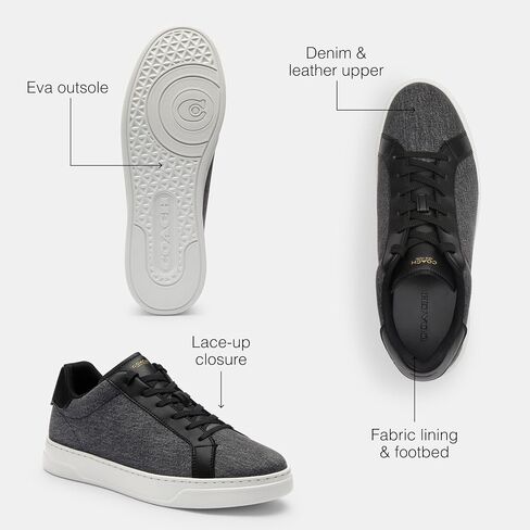 Coach Men's Denim High Line Sneaker in Saudi Arabia
