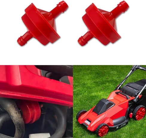 2PCS Lawn Mower Fuel Filter, 1/4" Inline Gas Engine Fuel Filter, 150 Micron, Red, Modern Style, Vehicle Specific Fit, 2 Pack in Kuwait