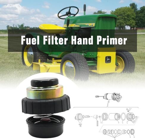 RE50467 Fuel Filter Hand Primer, Replacement for John Deere 5105 5200 5600 5400 Tractor 110 120 200LC Excavator, Replaces 87612472 in Saudi Arabia