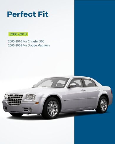 مقبض الباب الخارجي Lujuntec-الجانب الأيسر السائق الأمامي ، بديل مباشر للكروم لعام 2005-2010 لكرايسلر مقابل 3002005-2008 ل Dodge for Magnum ، يحل محل OE 4589009AD ؛ 4589009AG in Saudi Arabia