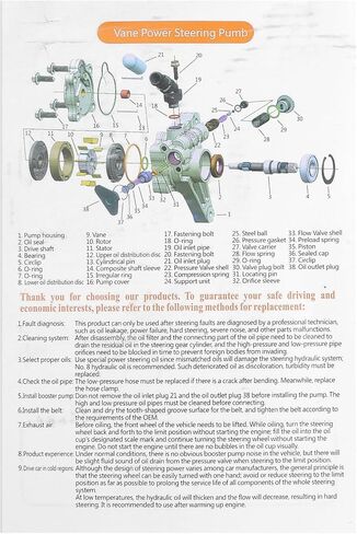 مضخة توجيه الطاقة Ikasus مع الخزان متوافق مع GM Type II TC Series Power Power Pump Power Pump Public Backed 902102-R 902102R Power Assit Pump in Saudi Arabia
