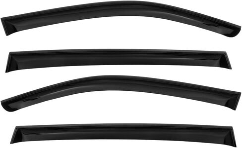 OMAC Window Visor Vent Rain Guard Deflector for Audi Q5 SQ5 2009-2017 Smoke 4 Pcs in Saudi Arabia