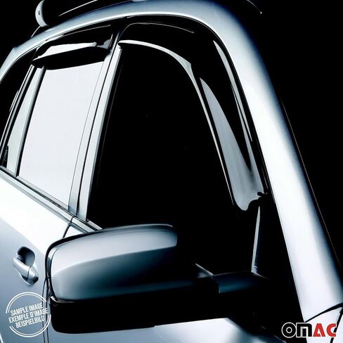 OMAC Window Visor Vent Rain Guard Deflector for Audi Q5 SQ5 2009-2017 Smoke 4 Pcs in Saudi Arabia