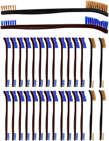 30 Pack Gun Cleaning Brushes Set Included:25 Nylon7-Inch Double-Ended Cleaning Brushes with Plastic Handle-5 Wire Brushes in Kuwait