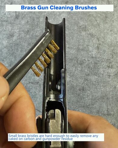 30 Pack Gun Cleaning Brushes Set Included:25 Nylon7-Inch Double-Ended Cleaning Brushes with Plastic Handle-5 Wire Brushes in Kuwait