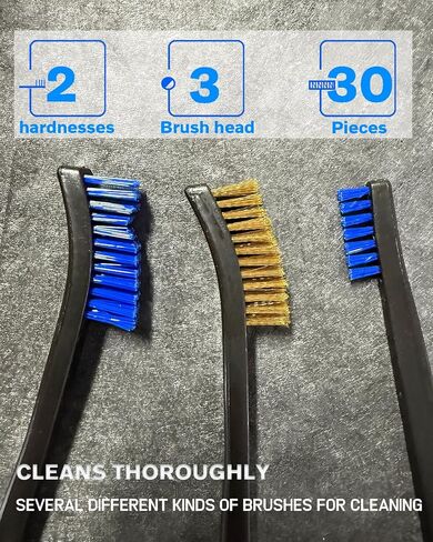 30 Pack Gun Cleaning Brushes Set Included:25 Nylon7-Inch Double-Ended Cleaning Brushes with Plastic Handle-5 Wire Brushes in Kuwait