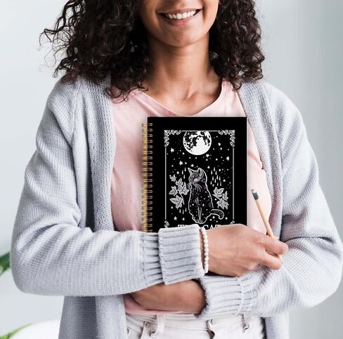 Funny Skeleton Prayer Gothic Notebook Journal, Halloween Notebook, Witchy Journal, Goth Office Supplies, I Promise I'll Try To Like People Someday Spiral Notebook 5.5x8.3 with 164 Pages in Saudi Arabia