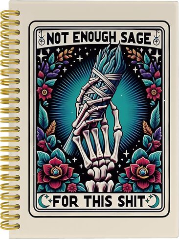 Funny Skeleton Prayer Gothic Notebook Journal, Halloween Notebook, Witchy Journal, Goth Office Supplies, I Promise I'll Try To Like People Someday Spiral Notebook 5.5x8.3 with 164 Pages in Saudi Arabia