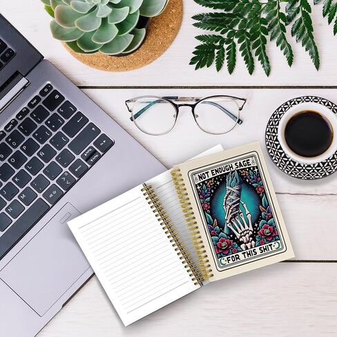 Funny Skeleton Prayer Gothic Notebook Journal, Halloween Notebook, Witchy Journal, Goth Office Supplies, I Promise I'll Try To Like People Someday Spiral Notebook 5.5x8.3 with 164 Pages in Saudi Arabia