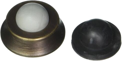 idh by St. Simons 13045-019 Professional Grade Quality Genuine Solid Brass Wall Door Bumper, Matte Black in Saudi Arabia