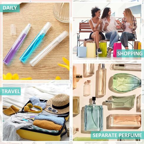 Zhehao 200 Pcs Mini Spray Bottles 5 ml Clear Plastic Perfume Bottles Refillable Fine Mist Perfume Atomizer Portable Empty Sample Containers for Cleaning, Essential Oils, Travel in Saudi Arabia