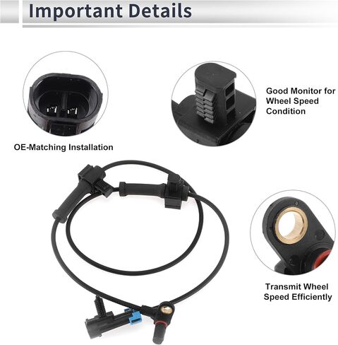 مستشعر سرعة عجلات ABS الأيسر اليسرى/الخلفي لـ Hummer H3 2006-2010 ، لـ Hummer H3T 2009-2010 ABS Sensor No.15862988 1 PCS in Saudi Arabia