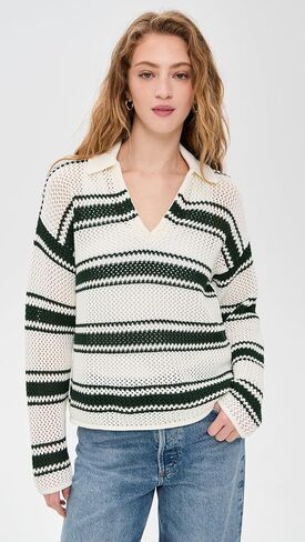 Madewell Women's Open-Stitch Johnny Collar Sweater in Saudi Arabia
