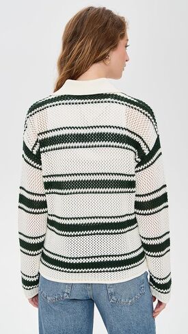 Madewell Women's Open-Stitch Johnny Collar Sweater in Saudi Arabia