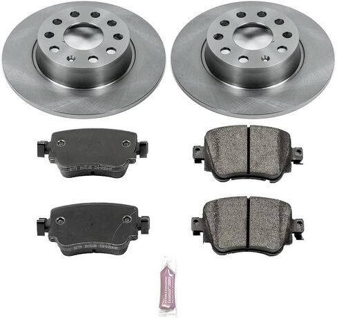 Power Stop CRK7053 Rear Z23 Evolution Geomet Coated Brake Kit For VW GTI, VW Golf, VW Golf Alltrack, VW Golf SportWagen, VW Passat [Model Specific] in Saudi Arabia