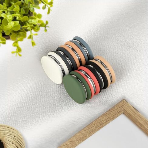 8PCS Hijab Magnetic Pins, Multi-Purpose Strong Magnets Hijab Pins, Pinless Scarf Magnetic Pin, Black Brooch Small Magnetic Scarf Clasp Hijab Pins for Women Clothes Hijabs Scarves (Oblate Matte) in Kuwait