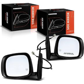 A-Premium Pair (2) Driver and Passenger Side Power Door Mirror - Compatible with Dodge Grand Caravan 2011-2020 & Chrysler Town & Country - Heated Manual Folding Black Outside Rear View Mirror in Kuwait