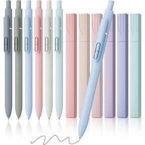 Gel Pens, 8 Pcs 0.7mm Black Ink Pens Fine Point Smooth Writing Pens, Aesthetic Gel Pens for Journaling Note Taking, Office School Supplies and Nurse School Supplies Gifts for Women Men in Kuwait