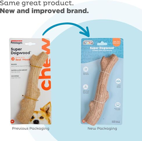 Super Dogwood Stick Dog Chew Toy, Made in USA, Large, 11" in Saudi Arabia