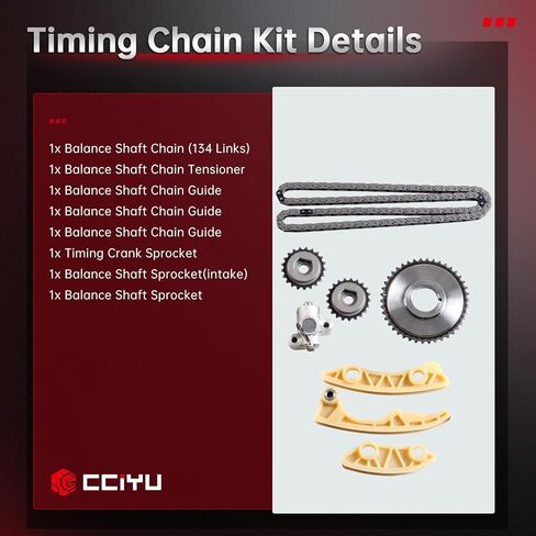 CCIYU Timing Chain Kit fits for 2005-2010 for Chevrolet Cobalt;2007-2008 for Chevrolet HHR;2004-2008 for Chevrolet Malibu OE# 9-4202S in Saudi Arabia