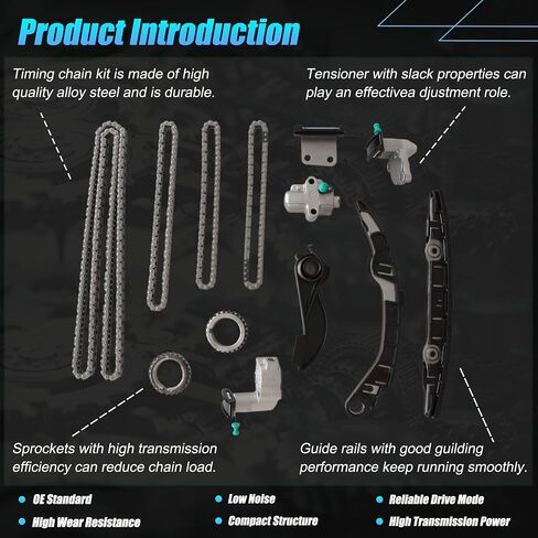 130286KA0A Engine Timing Chain Kit Fit 2017-2024 for Nissan Pathfinder Infiniti QX60 3.5L V6 Engine VQ35DD, Replace 13021-6KA0A 130286KA1B 130706KA1C 13091JA10A 150416KA0A 130856KA0A in Saudi Arabia