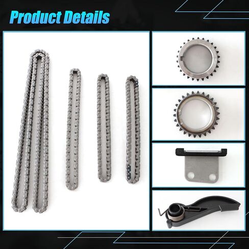 130286KA0A Engine Timing Chain Kit Fit 2017-2024 for Nissan Pathfinder Infiniti QX60 3.5L V6 Engine VQ35DD, Replace 13021-6KA0A 130286KA1B 130706KA1C 13091JA10A 150416KA0A 130856KA0A in Saudi Arabia