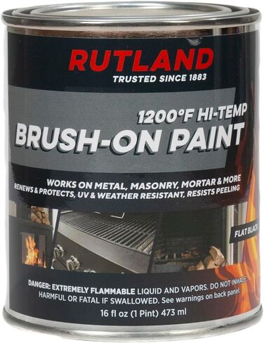 Rutland Products 80 Hi-Temp Spray Paint, Fl Oz (Pack of 1), Black, 12 in Saudi Arabia