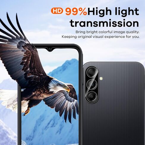 4+4 حزمة شاشة واقي وعدسة الهاتف واقي الكاميرا Forsamsung Galaxy A35 5G ، واقي الهاتف الخليوي الزجاجي 9H ، حالة كاميرا هاتف مضاد للأصبع in Kuwait