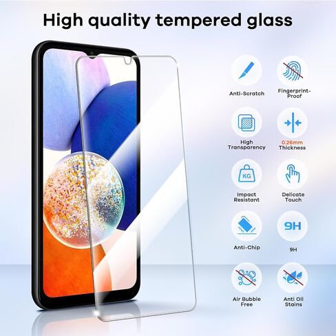 4+4 حزمة شاشة واقي وعدسة الهاتف واقي الكاميرا Forsamsung Galaxy A35 5G ، واقي الهاتف الخليوي الزجاجي 9H ، حالة كاميرا هاتف مضاد للأصبع in Kuwait