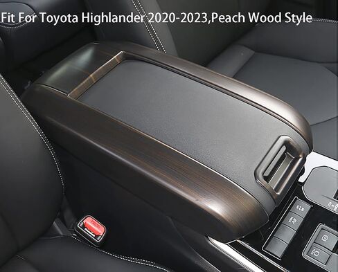 ملحقات السيارات تناسب Toyota Highlander L Le Xle Xse Edition Limited Platinum Hybrid 2020-2025 Center Console Costen Cover Cover Cover (Most Wood Style) ABS 1 PCS in Kuwait