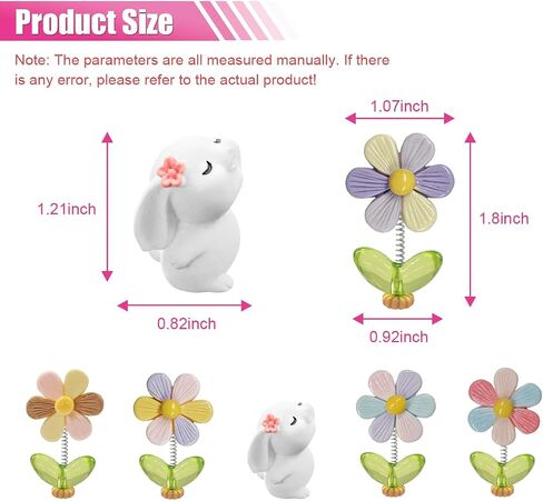 7PCS Car Dashboard Decorations, Shaking Head Sunflower Car Rearview Mirror Accessories, Cute Dog Car Centre Console Ornament, Funny Car Interior Decoration for Women Girls (Dog) in Saudi Arabia