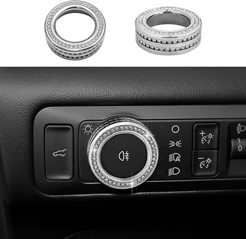 Bling Car Accessory for Ford Explorer,Crystal Car Side Light Switch Knob Cover for Ford Explorer 2020 2021 2022 2023 2024 2025. in Kuwait