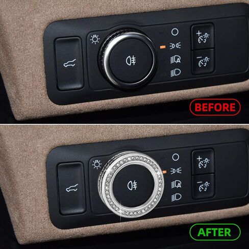 Bling Car Accessory for Ford Explorer,Crystal Car Side Light Switch Knob Cover for Ford Explorer 2020 2021 2022 2023 2024 2025. in Kuwait