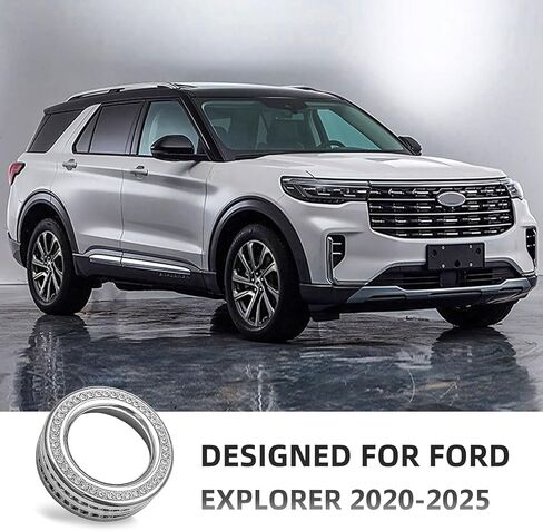 Bling Car Accessory for Ford Explorer,Crystal Car Side Light Switch Knob Cover for Ford Explorer 2020 2021 2022 2023 2024 2025. in Kuwait